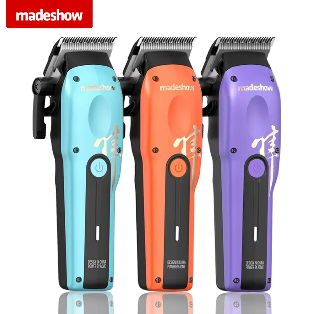 

MadeShow M15 New Model Men's Professional Electric Hair Clipper Large Capacity Battery Ceramic Titanium Blades Hair Trimmer