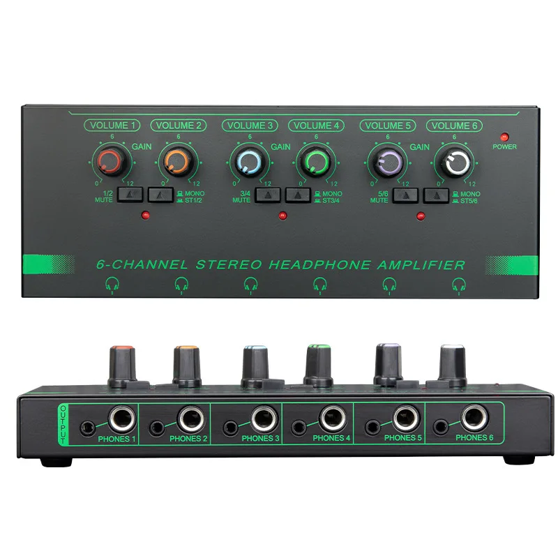 

4-Way 6-way Monitor Headphone Amplifier Mini Audio Professional