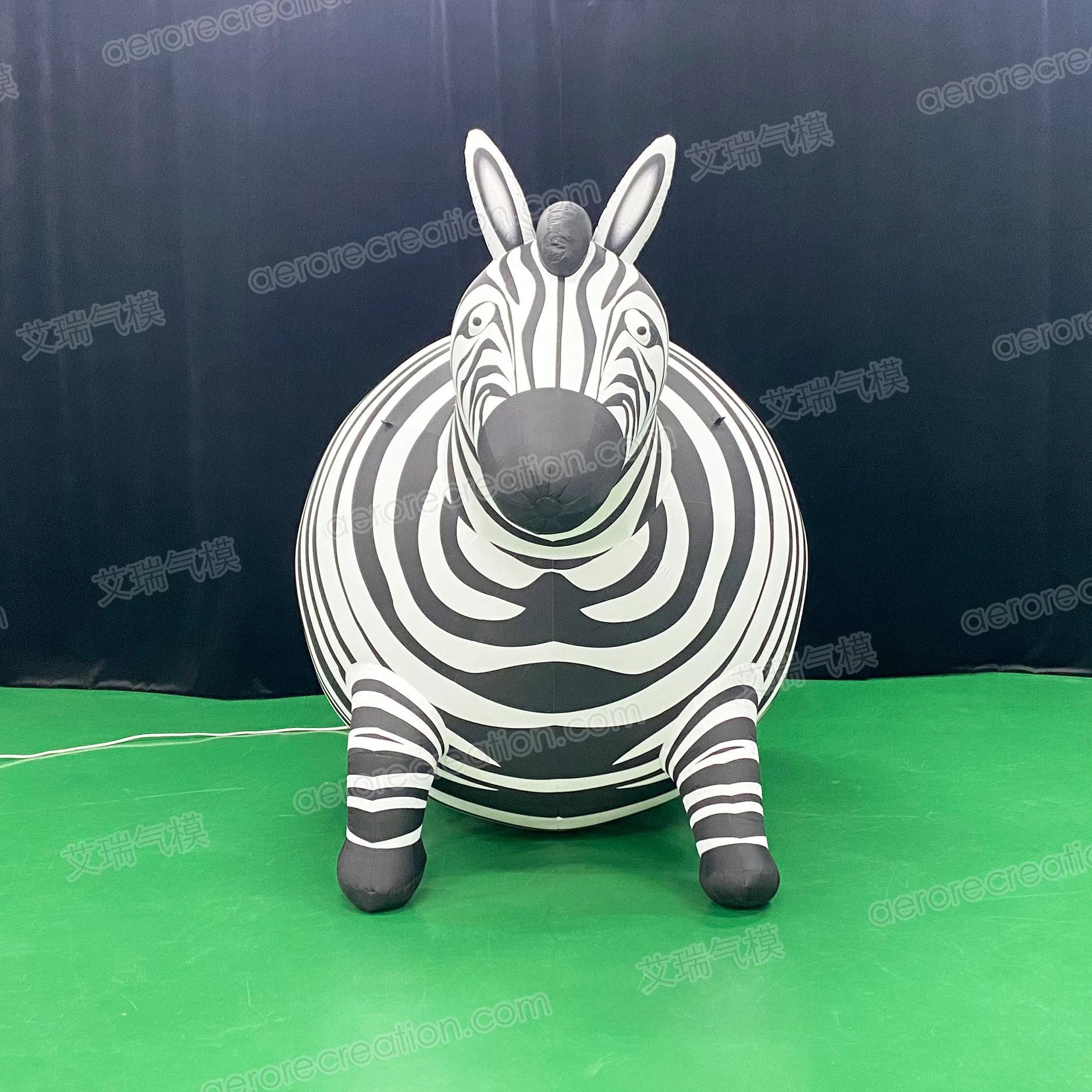 Zoo Decoration Cute Inflatable Cartoon Horse Model Customized White-black Airtight Cartoon Zebra Model