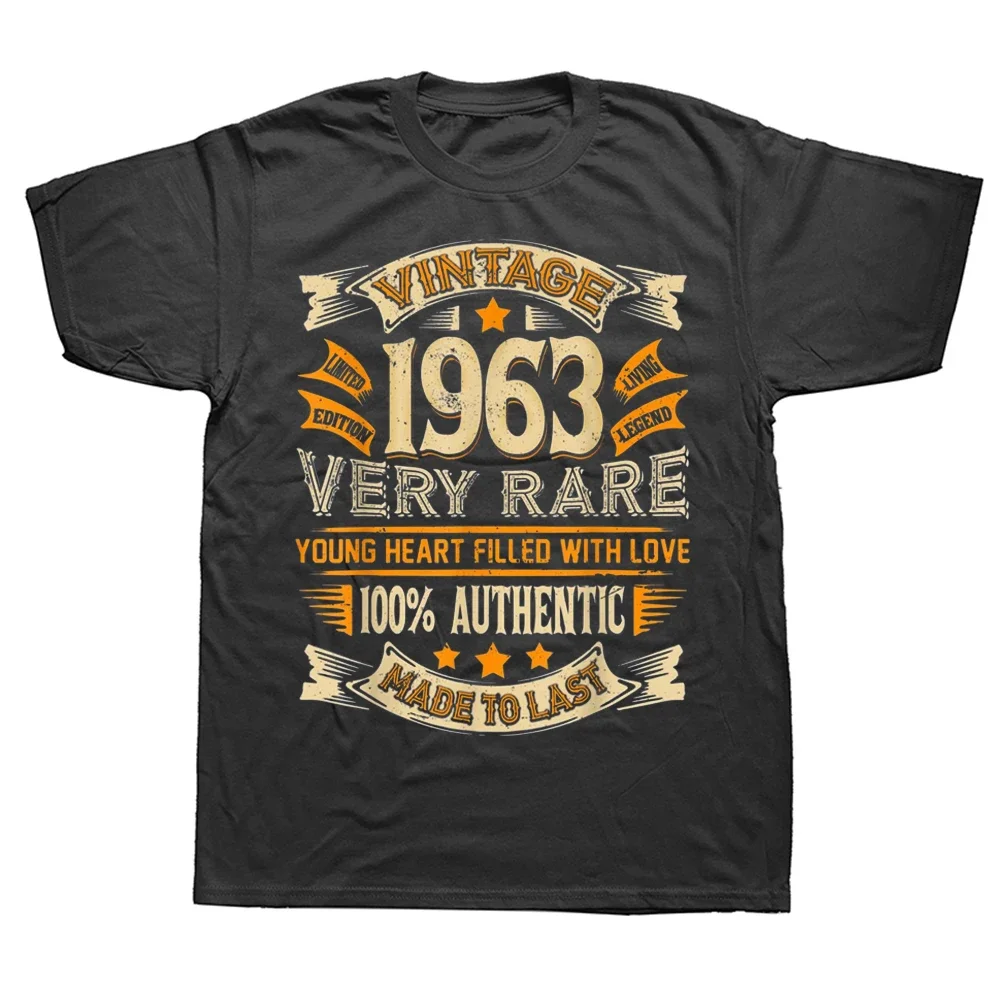 Camiseta unisex Euro fabricada en 1963, 63 años de ser genial, 63 cumpleaños, ropa vintage, camiseta informal, ropa de calle, camisetas de verano