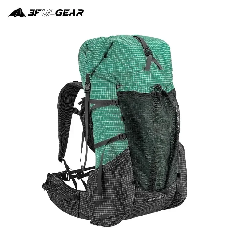 

3F UL GEAR Ultralight Hiking Backpack Frame YUE 45+10L Outdoor Climbing Backpack Lightweight Travel Trekking Rucksack