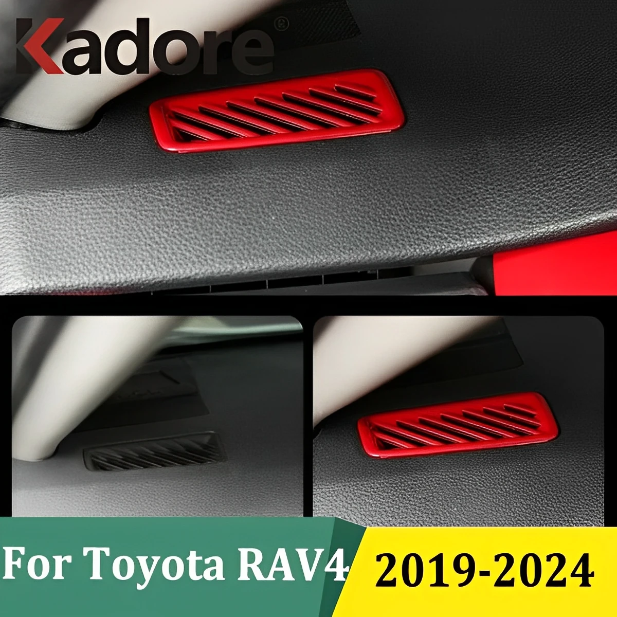 

For Toyota RAV4 RAV 4 2019 2020 2021 2022 2023 2024 Front Air Vent Cover Trim AC Outlet Frame Interior Accessories