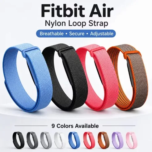 Brand Smart Watch Strap For Google Fitbit Air Sports Train Bracelet Tracker Adjustable Intelligent Fitness Monitor Velcro Strap