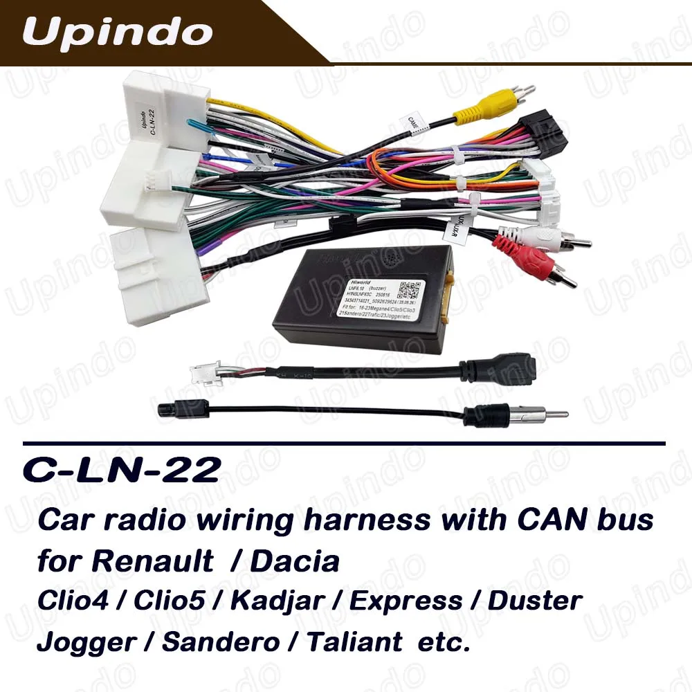 

Car Radio Wiring Harness CAN Bus Adapter Stereo Cable Connector for Renault Duster Jogger Taliant Sandero Clio4 5 Kadjar Express