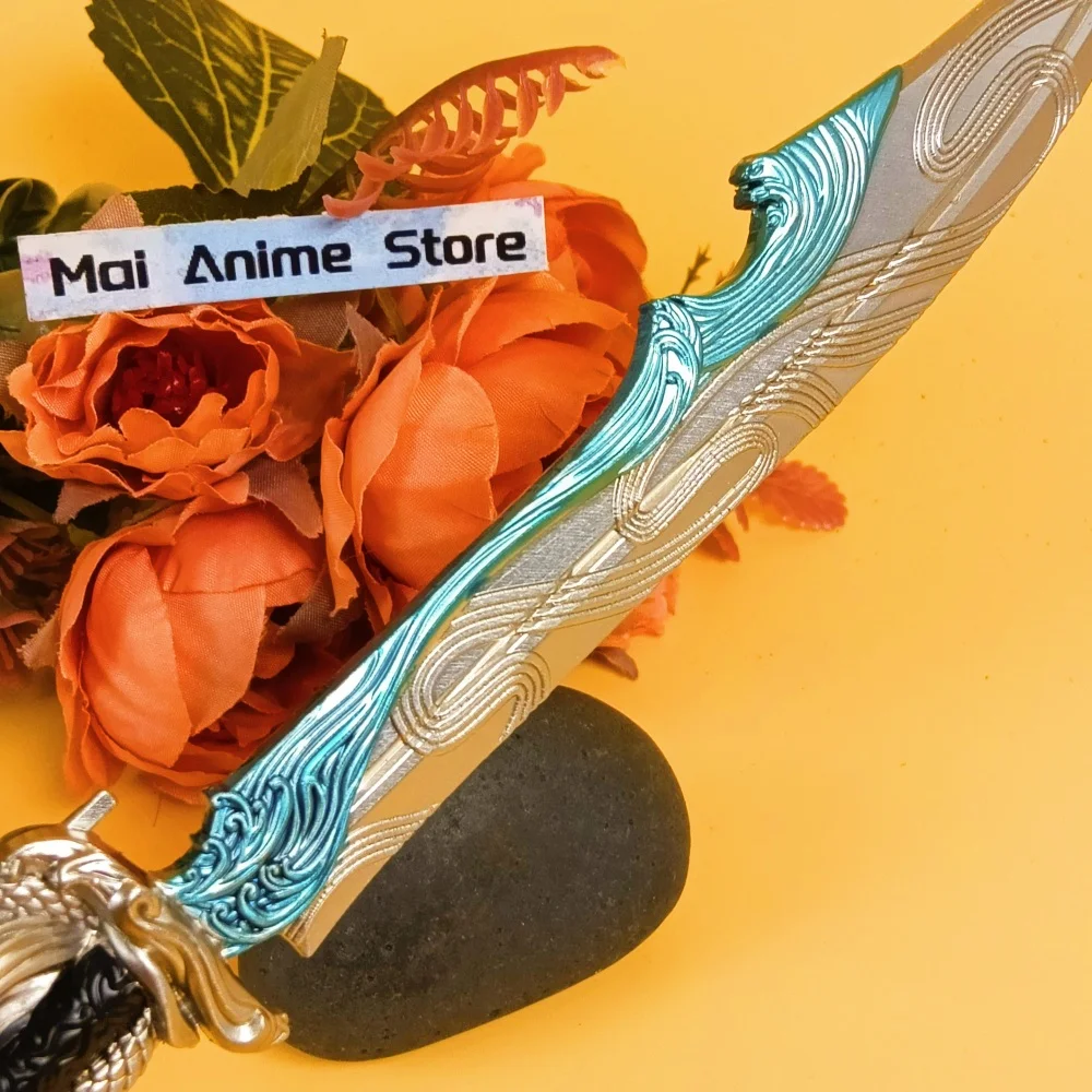 11.2 polegada de metal naraka bladepoint katana ainme tamanho real japonês katana damasco espada original samurai sabre afiado brinquedo presente