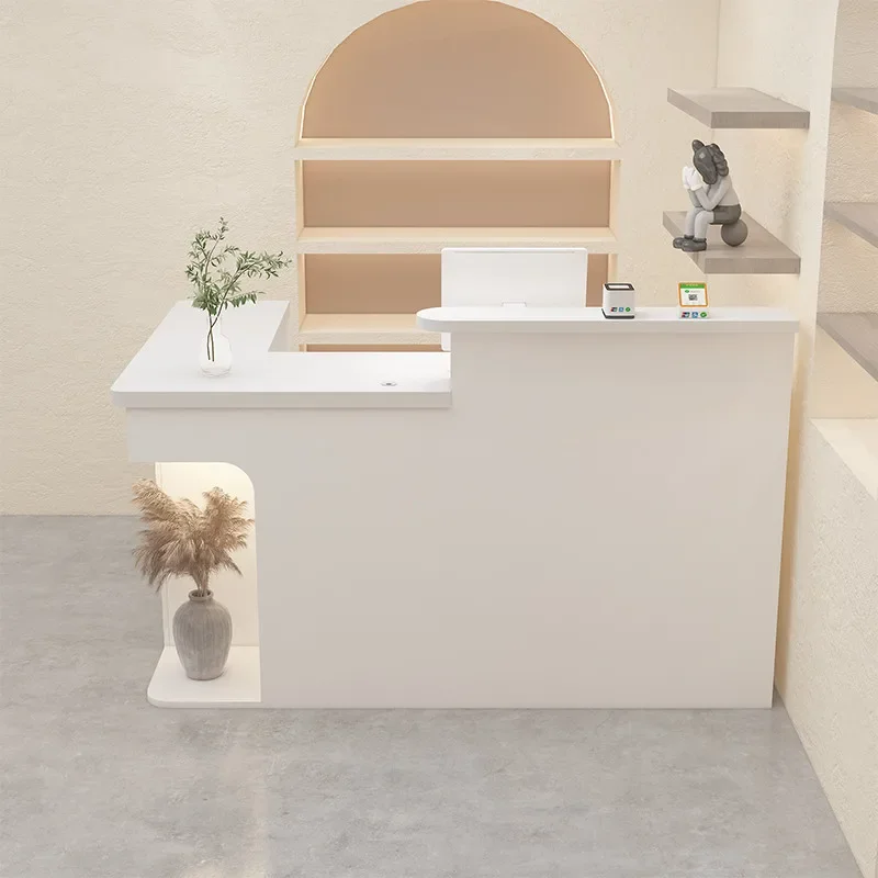 Luxury Supermarket Reception Desk Cash Barbershop Stand Store Reception Desk Information Restaurant Recepcion Bar Furniture