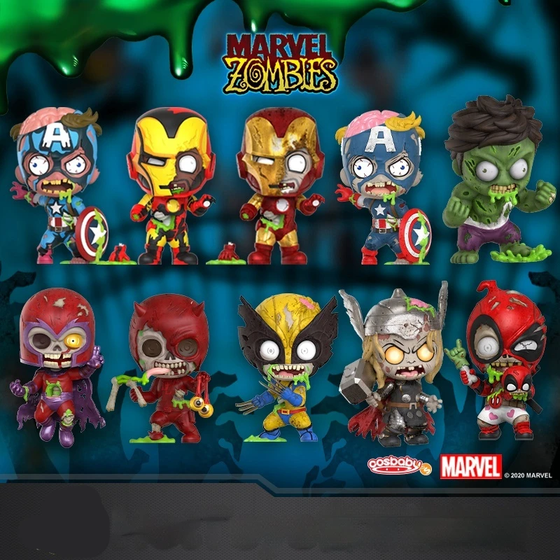 

High-Quality Marvel Zombie Deadpool Mini Cosbaby Doll Toys Captain America Wolverine Iron Man Collectible Action Figures