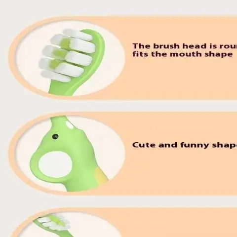 

2Pcs Soft Hair Children Babies Toothbrushes Kids Cute Cartoon Super Soft Bristle Toothbrush Dental Care For 3-6-12Y Kids