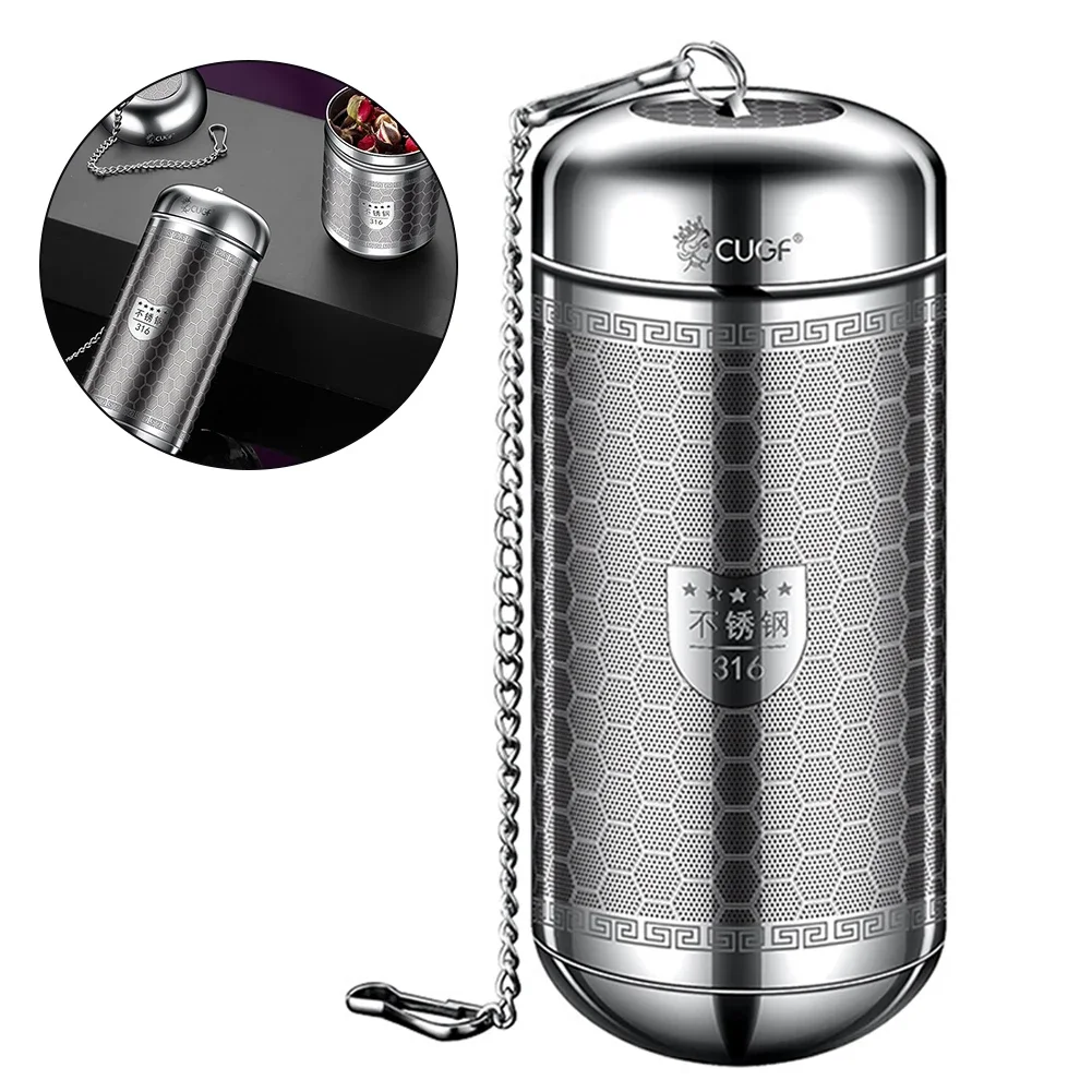 Infusor de té de acero inoxidable, bandeja para tetera, colador de té de especias, filtro de hierbas, cocina, nuevos accesorios para artículos de té, filtros para tetera colgantes