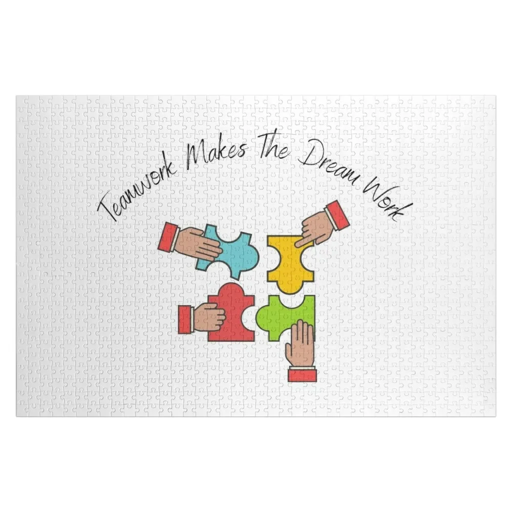 Teamwork Makes The Dream Work Jigsaw Puzzle Customized Toys For Kids Personalized Gift Custom Gift Puzzle