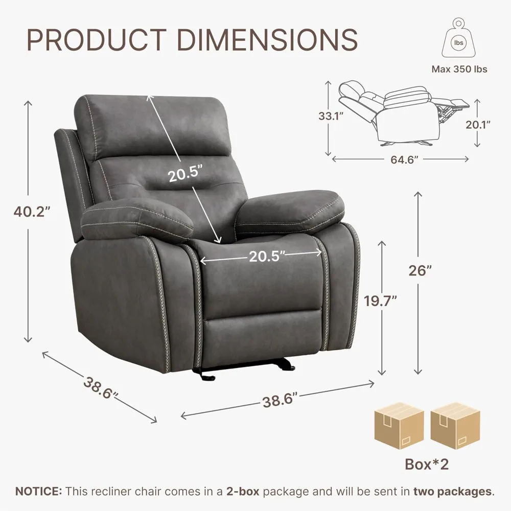 レザーリクライニングチェア、大人用マニュアルソファロッカー、リビングルーム、寝室、ホームシアターの座席に最適な、アームレストがたっぷりと詰め込まれています。