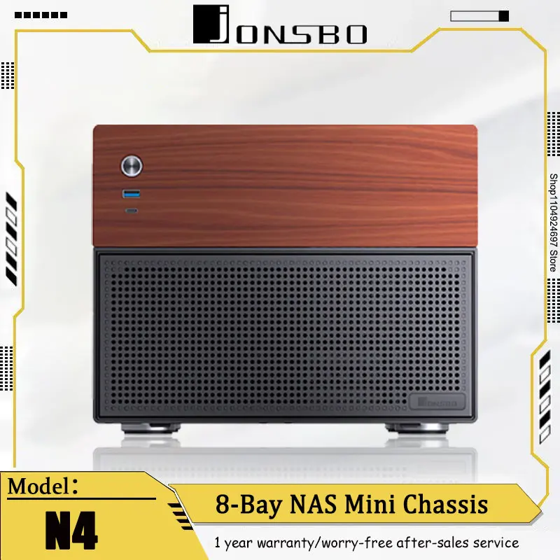 JONSBO N4 MINI NAS Chassis Home Office Entertainment Game Computer Server ITX Host Supports 8 Disks SFX Power Supply Chassis