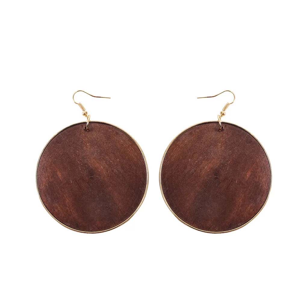 African style log chips exaggerated large popular earrings