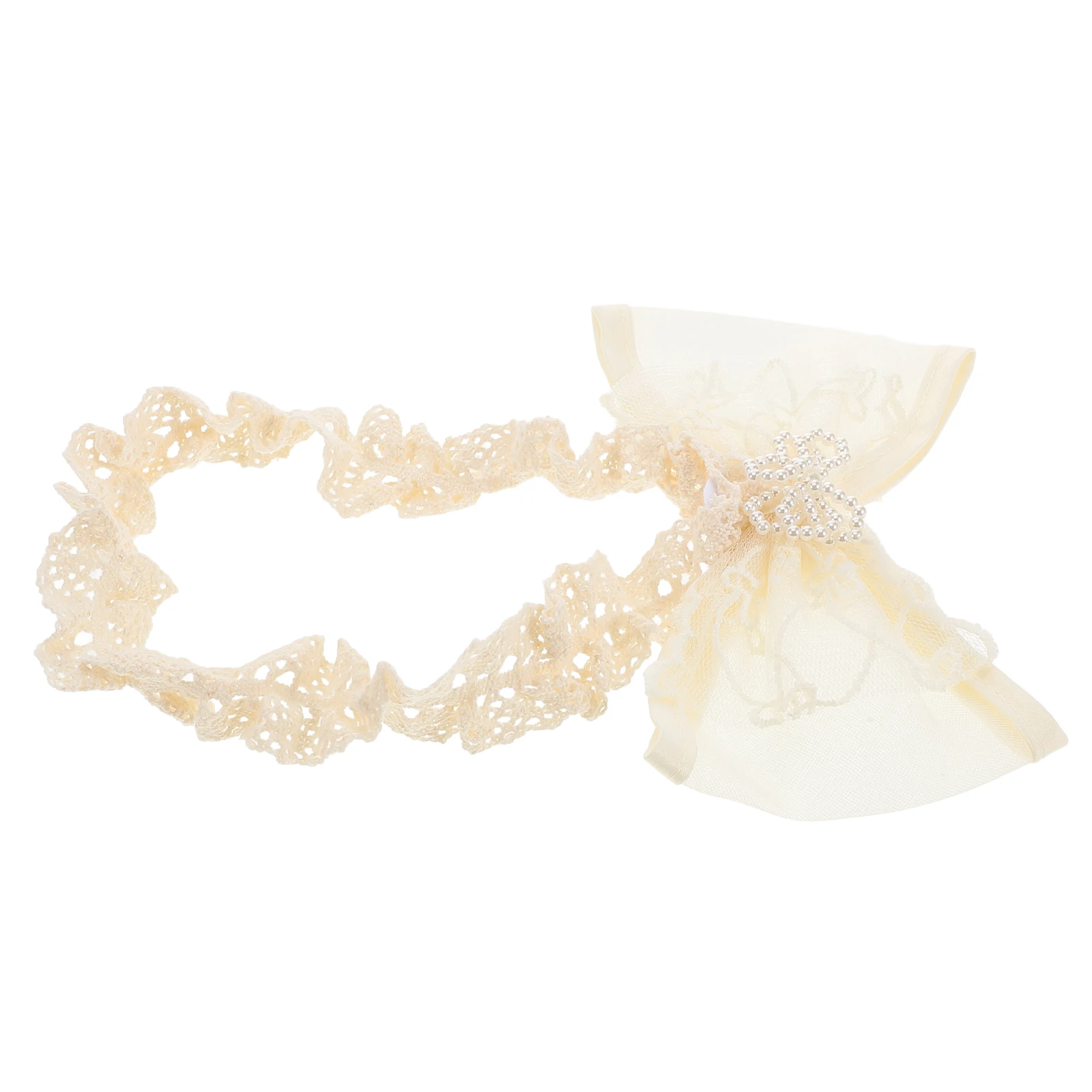 

Princess Headband Baby Girl Bowknot Hair Accessories Newborn Photo Prop Beige Lace Bows Toddler Girl Headbands