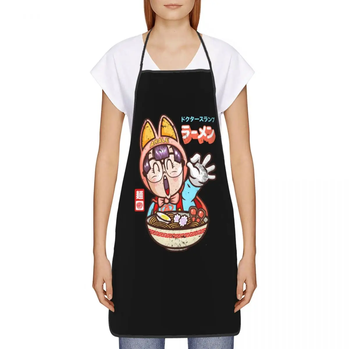 Arale Noodle Ramen Apron Women Men Dr Slump Japan Manga Adult Unisex Kitchen Chef Bib Tablier Cuisine Cooking Baking Gardening