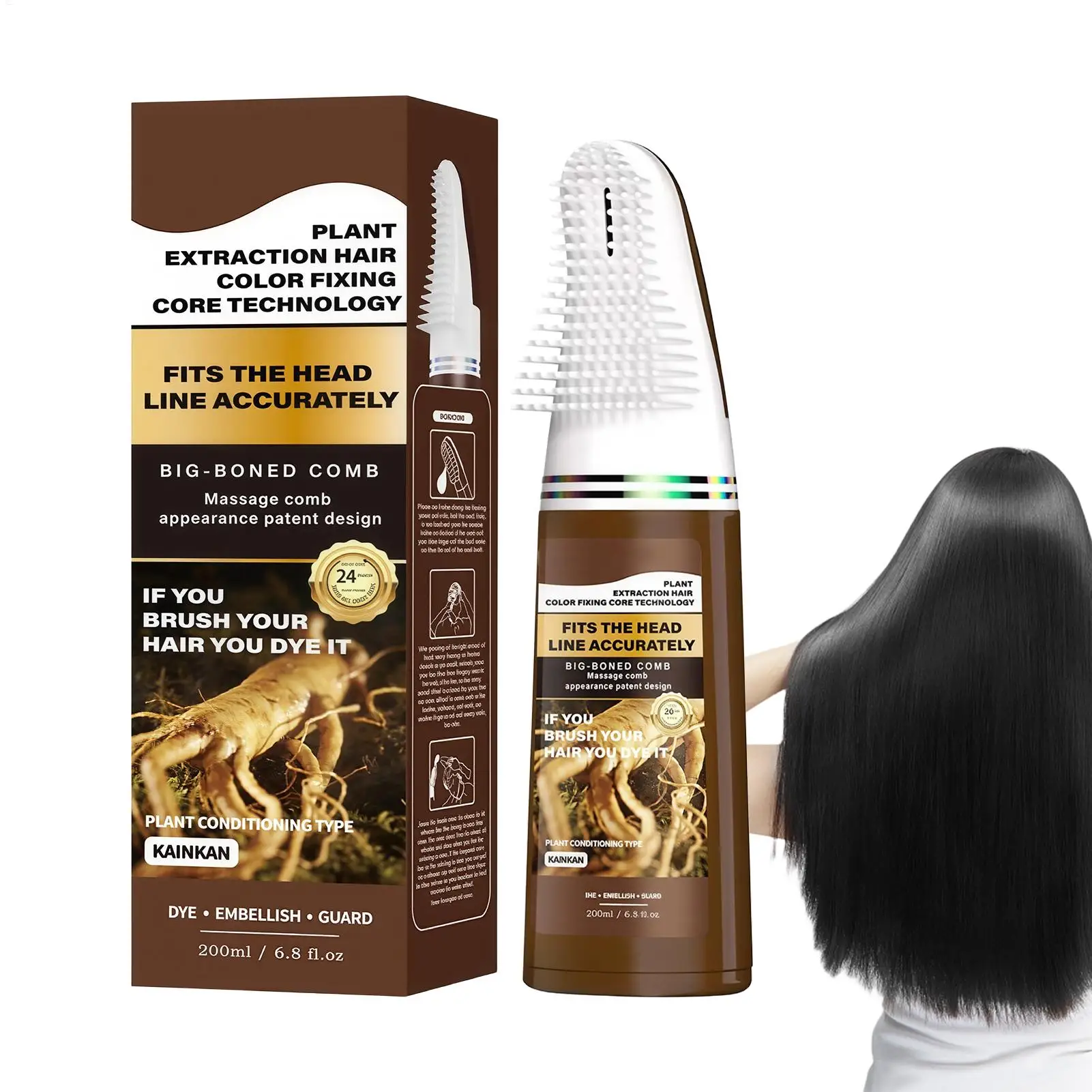 Root Touchup Hair Dye with Comb Applicator, Quick & Easy Retouch Color for Home, Salon & Travel, Party Costume & Cosplay Use