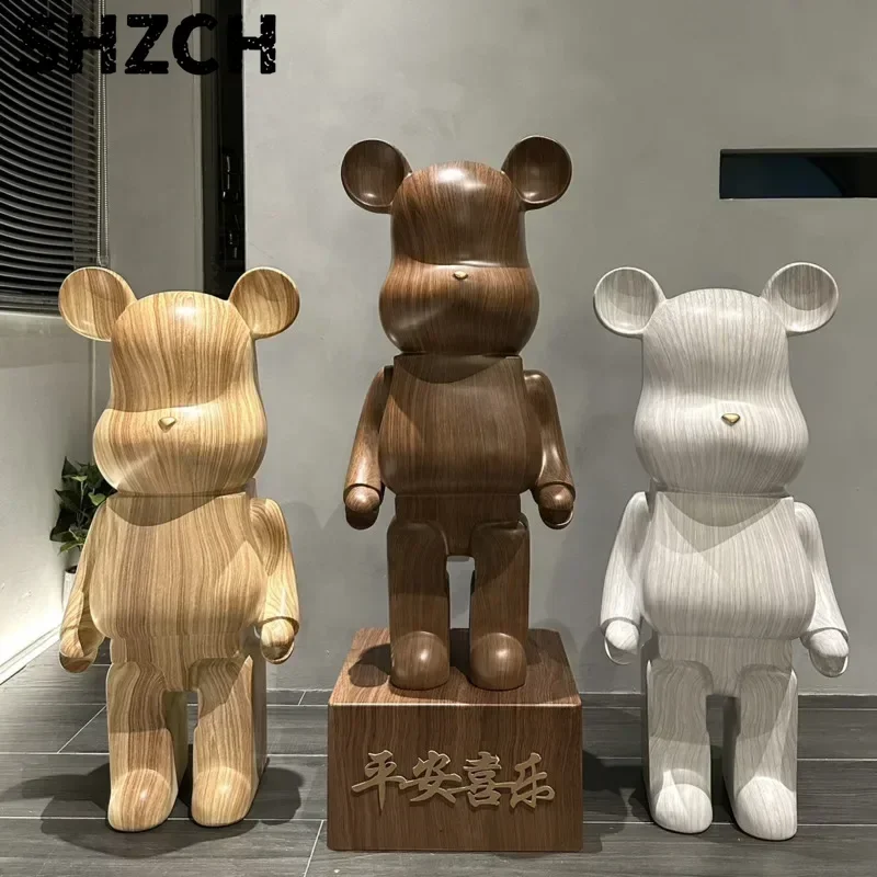 Web Celebrity Violent Bear Piggy Bank Walnut Landing Living Room Accessories Simple TV Cabinet Porch Home Decoration