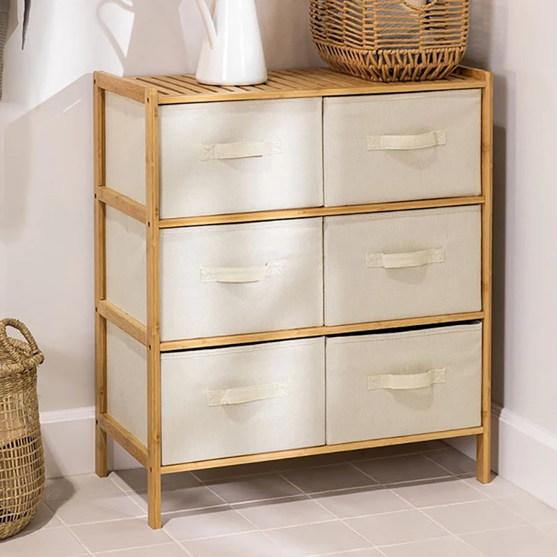Nordic Small Apartment Simple Shelf Bedside Table Multi-Layer Clothes Storage Rack Drawer Storage Cabinet For Living Room