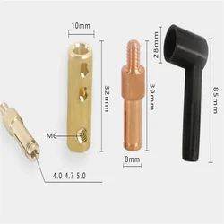 PE Electric Fusion Machine Joint Butt Welding Machine Accessory Copper Head D 4.0 4.7 5.0MM Rubber Sleeve Female Head