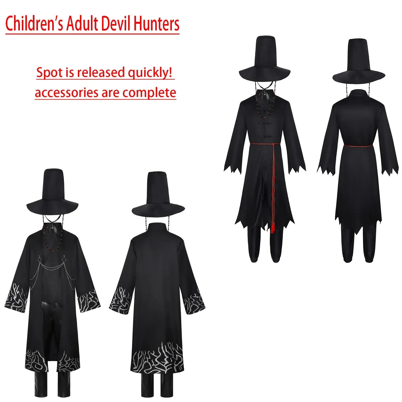Halloween  2026 Anime Movie Boys Role Play Props Party Cosplay Set for K-POP: Demon Hunters Boys   Party Cosplay Costume Outfit