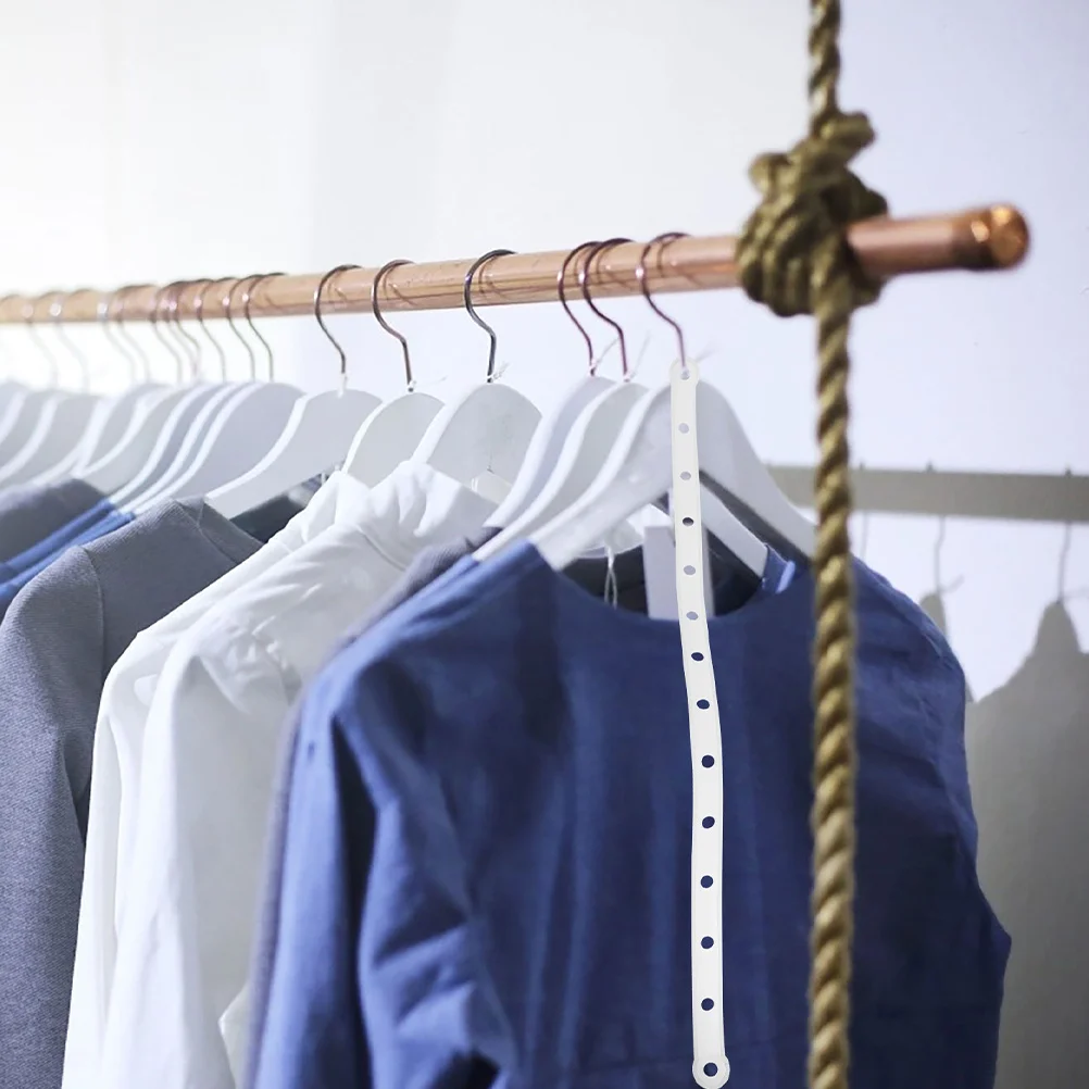 

30Pcs Plastic Clothes Hanger Connector Strips Sturdy Hanging Display Strips for Retail Closet Organizer Plastic Strip