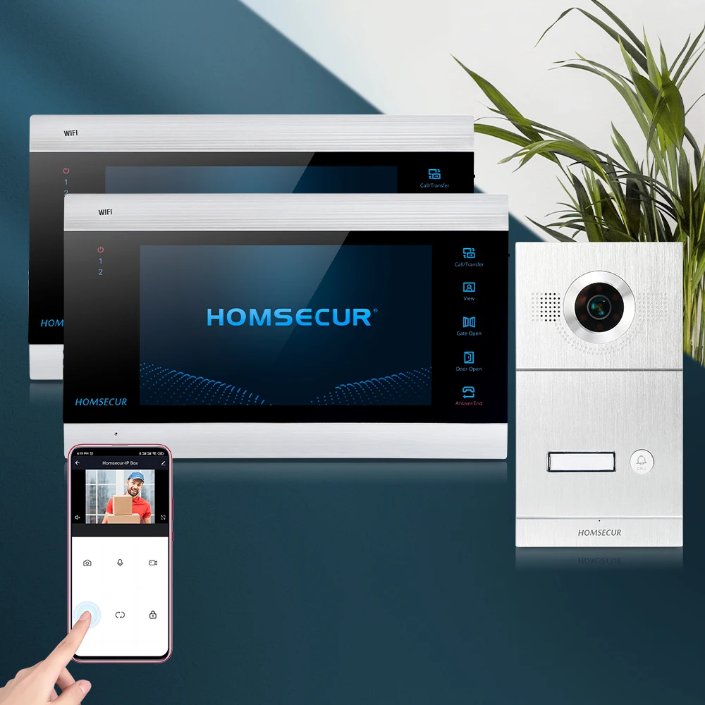 HOMSECUR One Doorbelll  Camera Two Indoor Monitors 7