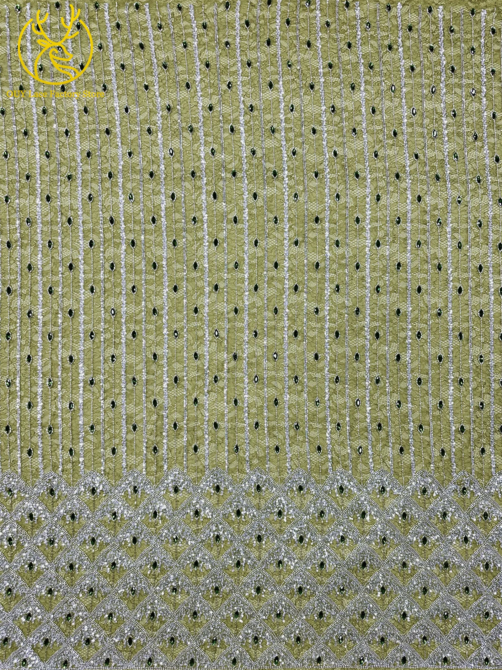 Hochwertiger Österreichischer Diamant-Stein-Spitzenstoff 2026 Afrikanischer Perlen-Pailletten-Spitzenstoff Nigerianische Spitze für Brautkleider und Hochzeitskleider – Detail 7