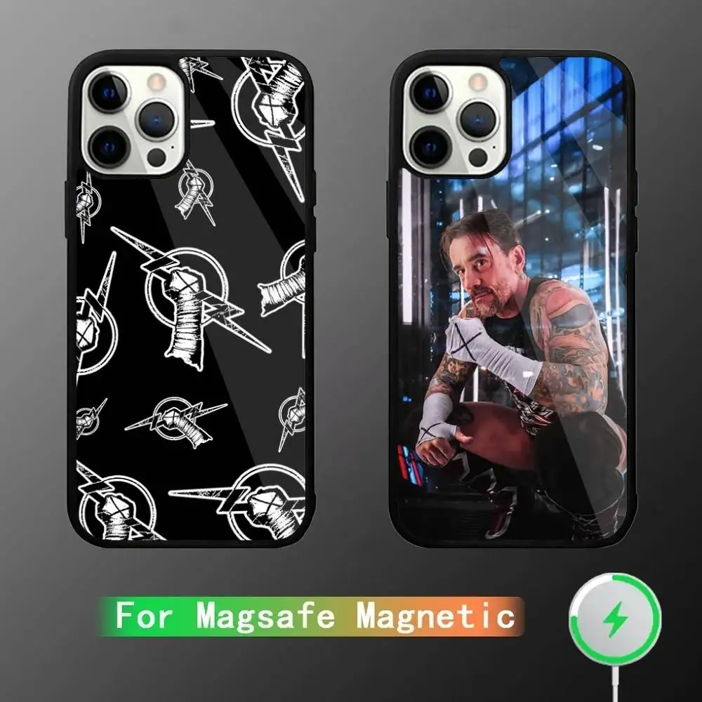 

WWE CM P-Punk Phone Case For iPhone 17,16,15,14,13,12,11,Pro,Max,Plus,Mini,SE4,E Magnetic Magsafe Wireless Charging