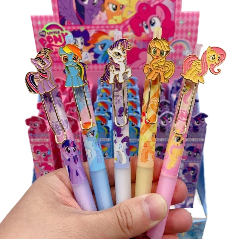 Neue Karikatur mein kleines Pony Metall Patch Blind Box Gel Stift Cartoon Animation Charakter lernen Briefpapier Schreibstift Großhandel