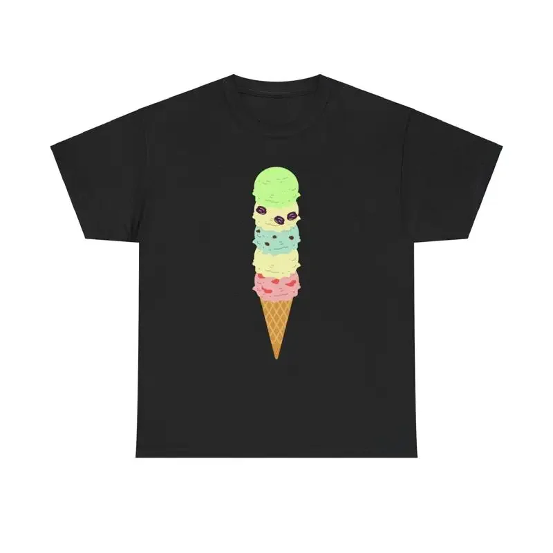 Ice Cream Stack T Shirt summer dessert foodie colorful sprinkles scoops cone