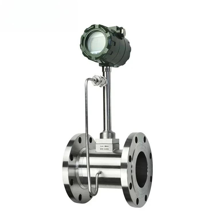 Integrated Temperature Pressure Compensation Vortex Steam Compressed Air Gas Liquid Flowmeter Stainless Steel 304/316 Accuracy