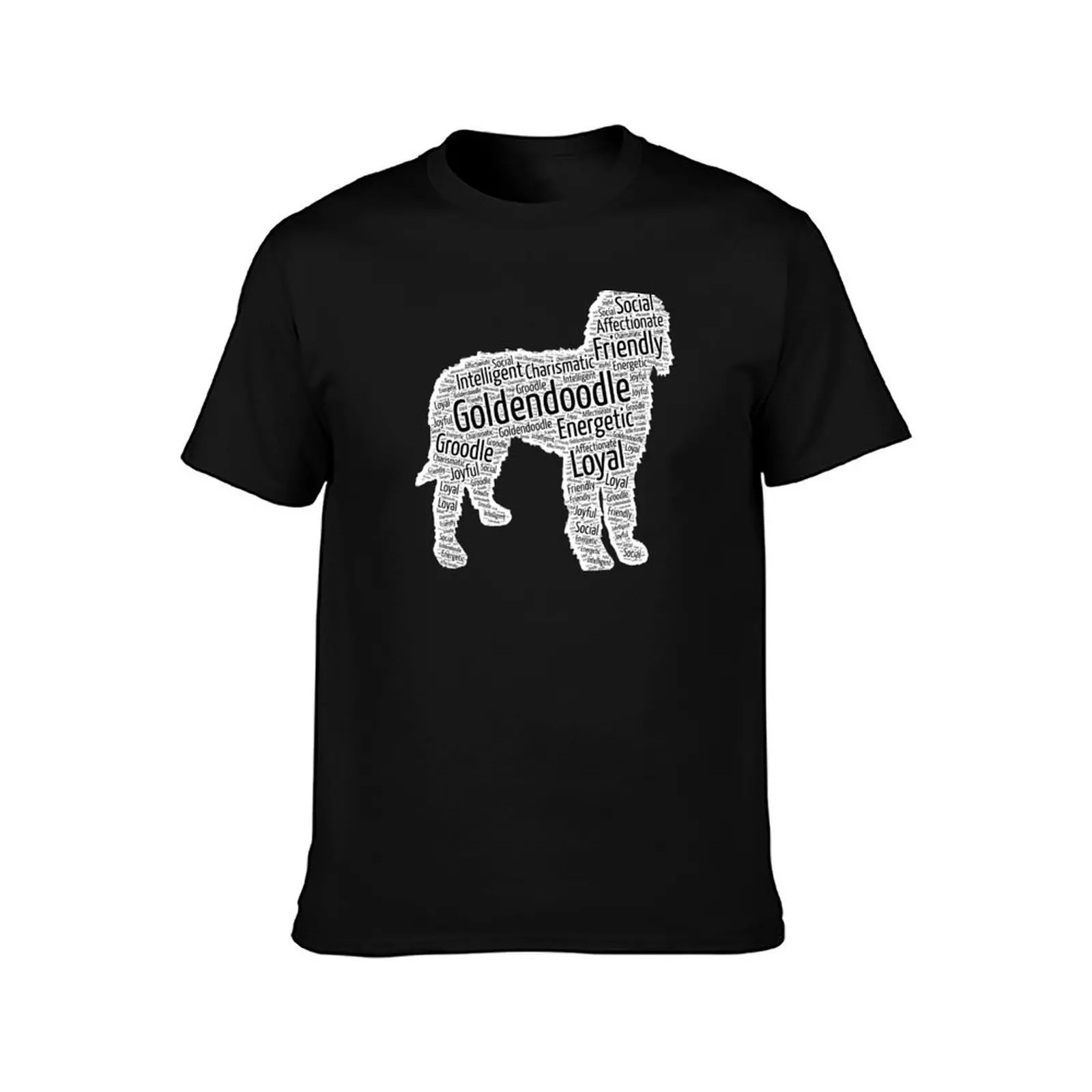 Goldendoodle Dog with Character and Personality Traits T-Shirt Stain Resistant Casual Tee