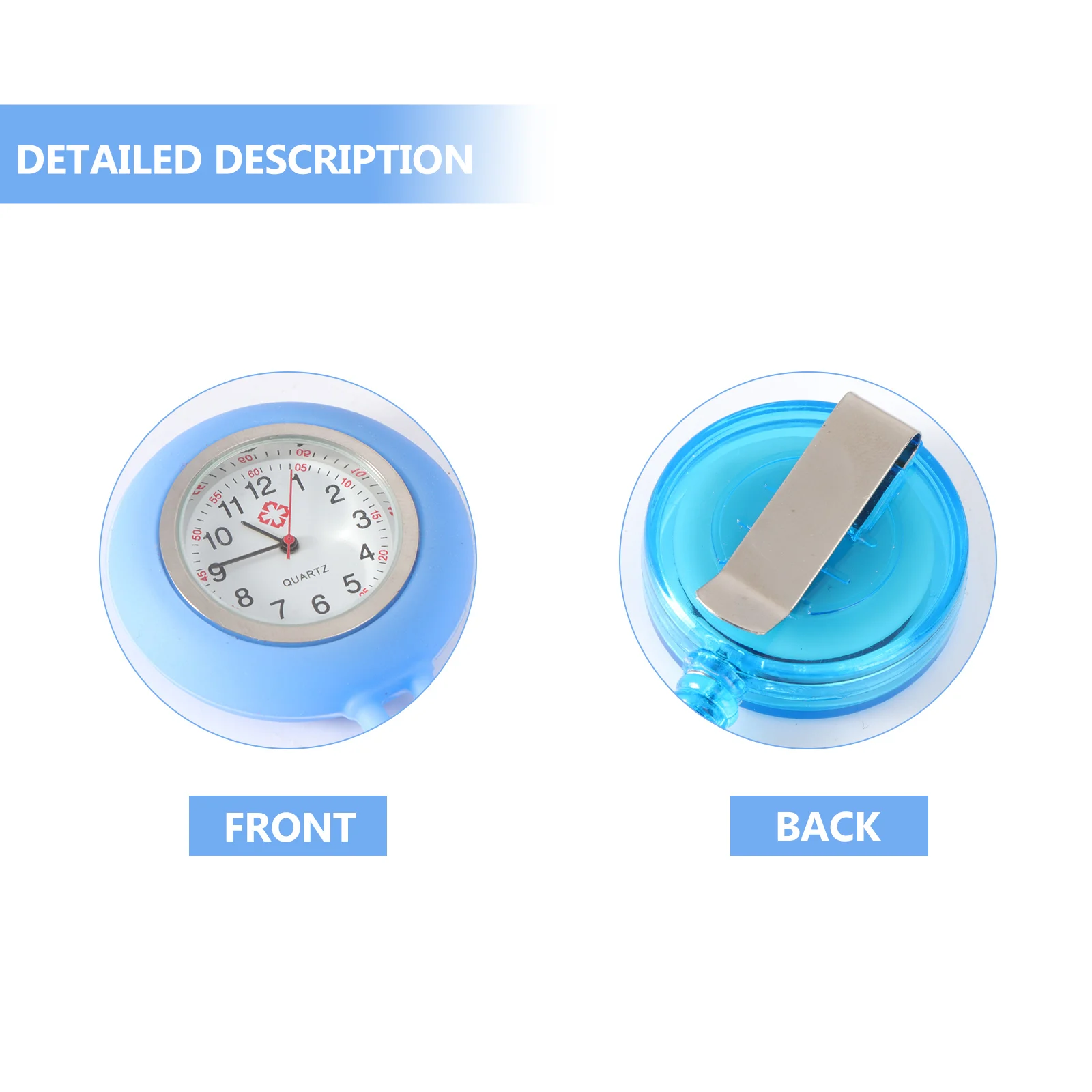 

Nurse Premium Pocket Watch Smiling Face Design Chic Fashion Lightweight Accurate Timekeeping Clip-On Pocket Hanging Watch For