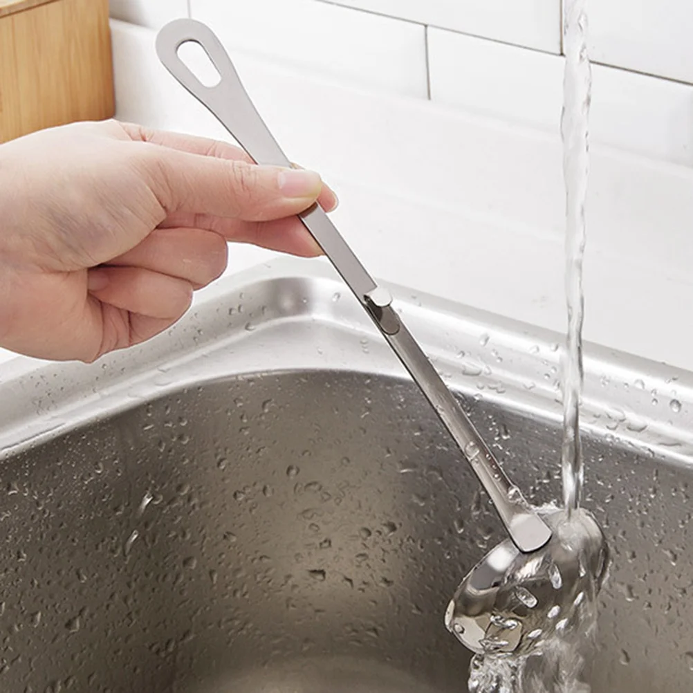 

2Pcs Stainless Steel Long Handle Hot Pot Spoon Set Colander Soup Spoon Oil Filter Food Serving Kitchen Essential