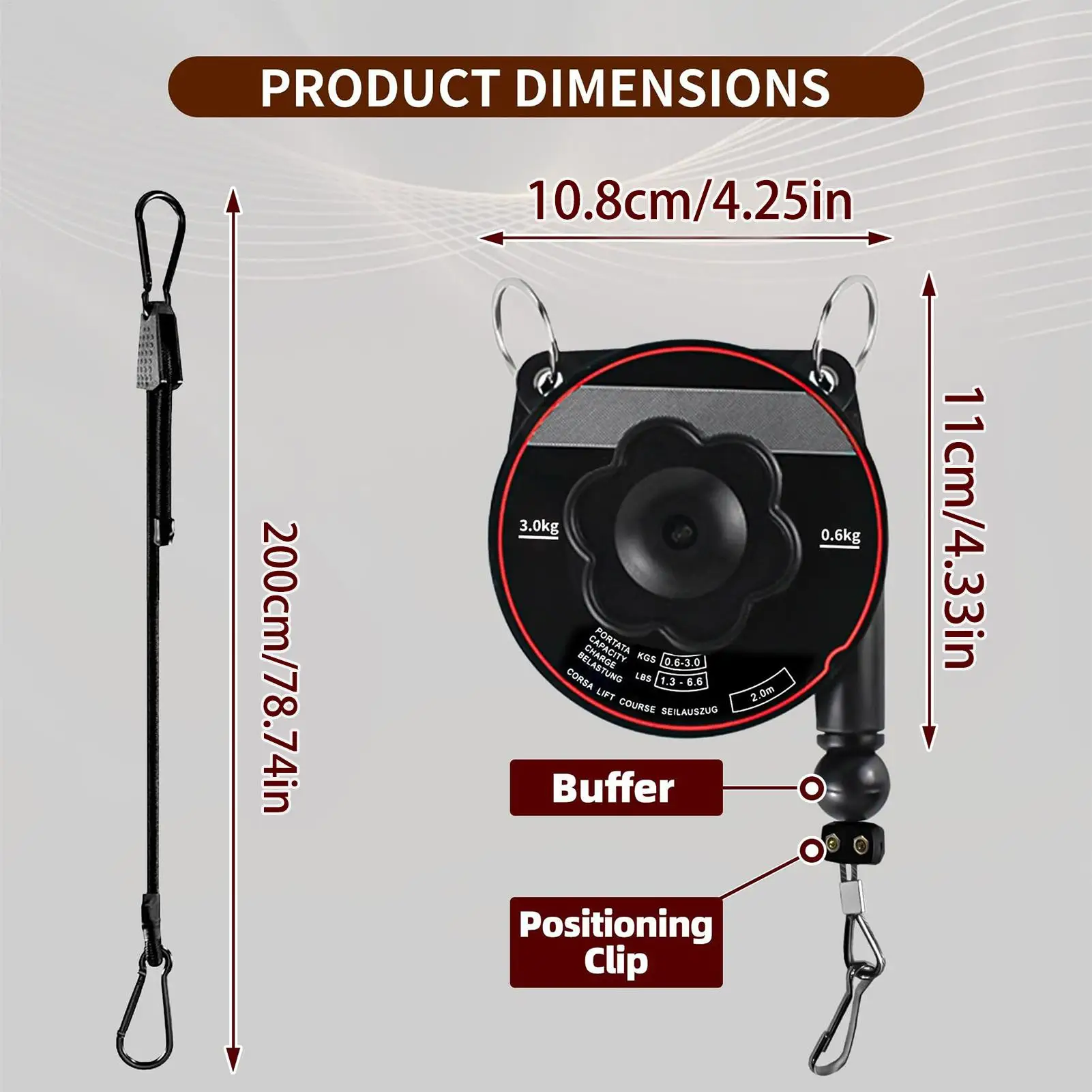 Retractable EV Charging Cable Reel Heavy Duty Auto-Retract Cord Winder Wall Mount Organizer for Garage Workshop Carport