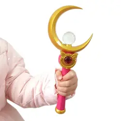 Anime 27CM Big Luxury Metal Magic Stick Cosplay Props Moon Style Magic Wand Christmas Gift Halloween Party Cosplay