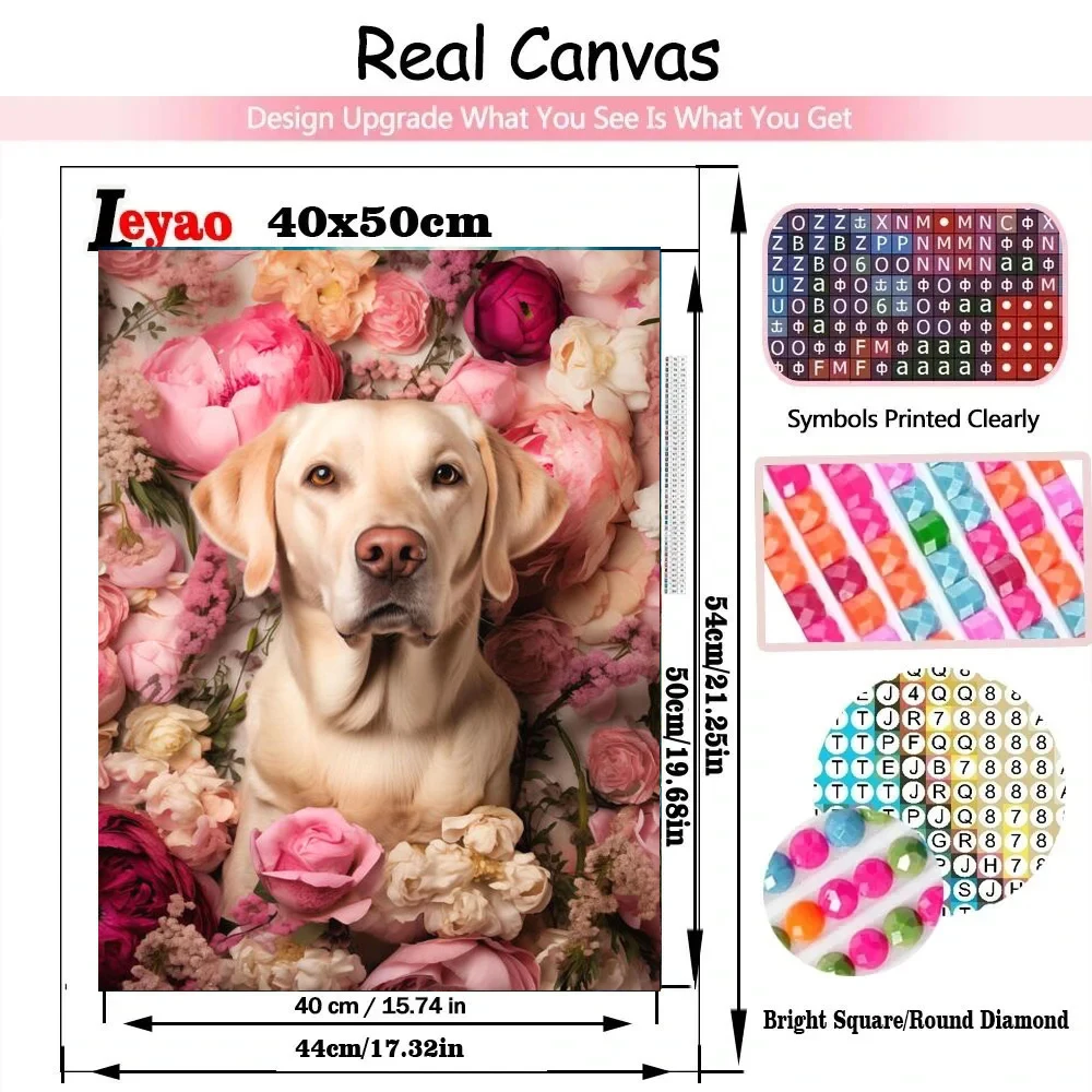 Labrador in flowers diy Diamond Painting Mosaic dog Animals Picture Sale Beads Cross Stitch Kits New 2024 Home Decor