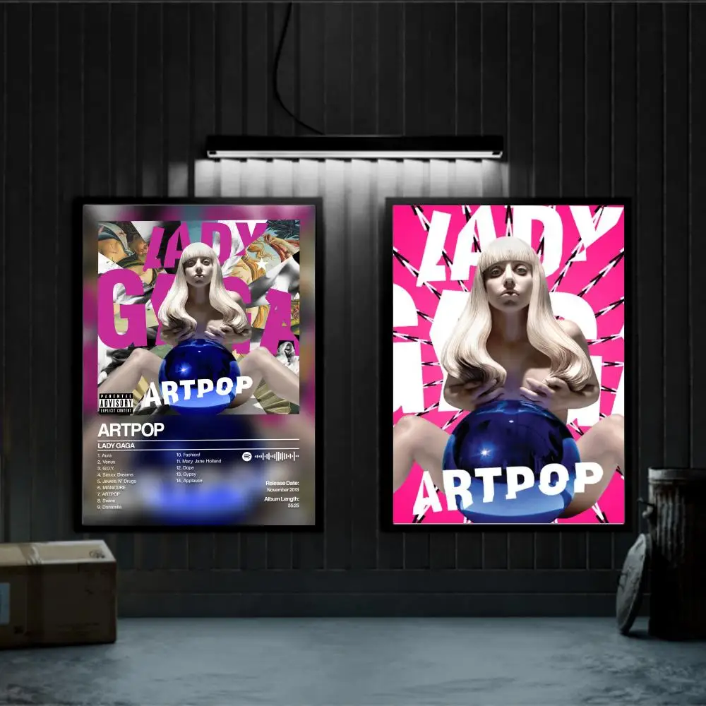

Artpop Lady Gaga Poster Prints Canvas Painting Wall Art Picture Living Room Home Decor Tracklist Music Album Cover