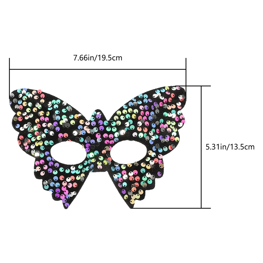 2Pcs Butterfly Sequin Masquerade Mask for Women Halloween Carnival Party Masquerade Ball Costume Mask Carnival Masks Women