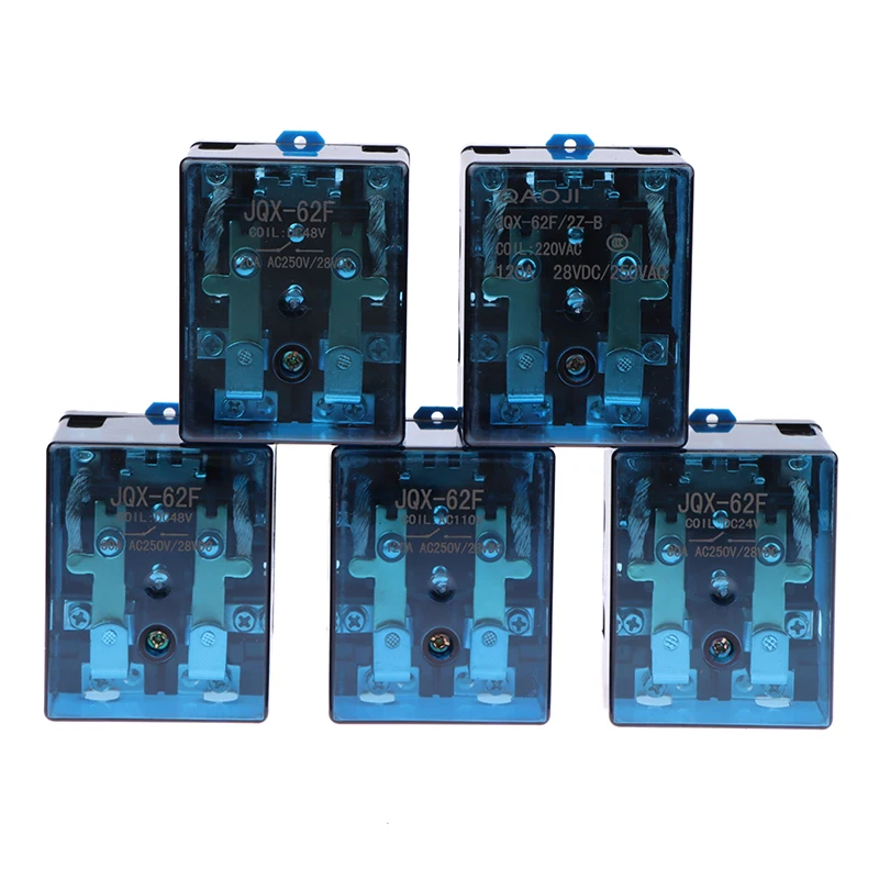 Silver Contact JQX-62F 2Z 80A/120A High-power Relay DC12V DC24V DC48V AC110V AC220V Flame Retardant