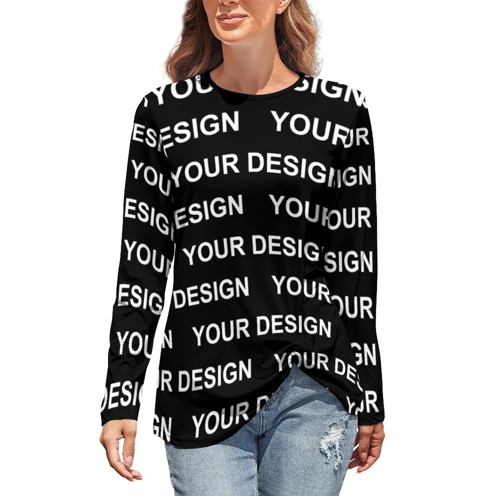 

Add Design Customized T-Shirt Custom Made Your Image Aesthetic Long-Sleeve T-Shirts Street Oversized Tees Graphic Clothes Gift