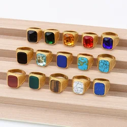 Men's High Quality 316L Stainless Steel Variety Onyx Rings Fashion Trend Jewelry