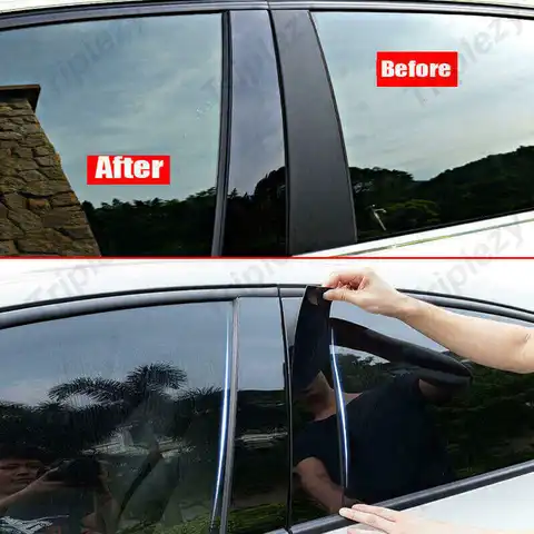 निसान नवारा NP300 2015-2022 एक्सेसरीज़ के लिए 4 पीस पीसी मटेरियल बाहरी कार डोर विंडो पिलर पोस्ट ट्रिम कवर कॉलम स्टिकर 8 best sales निसान नवारा एनपी300 - №7