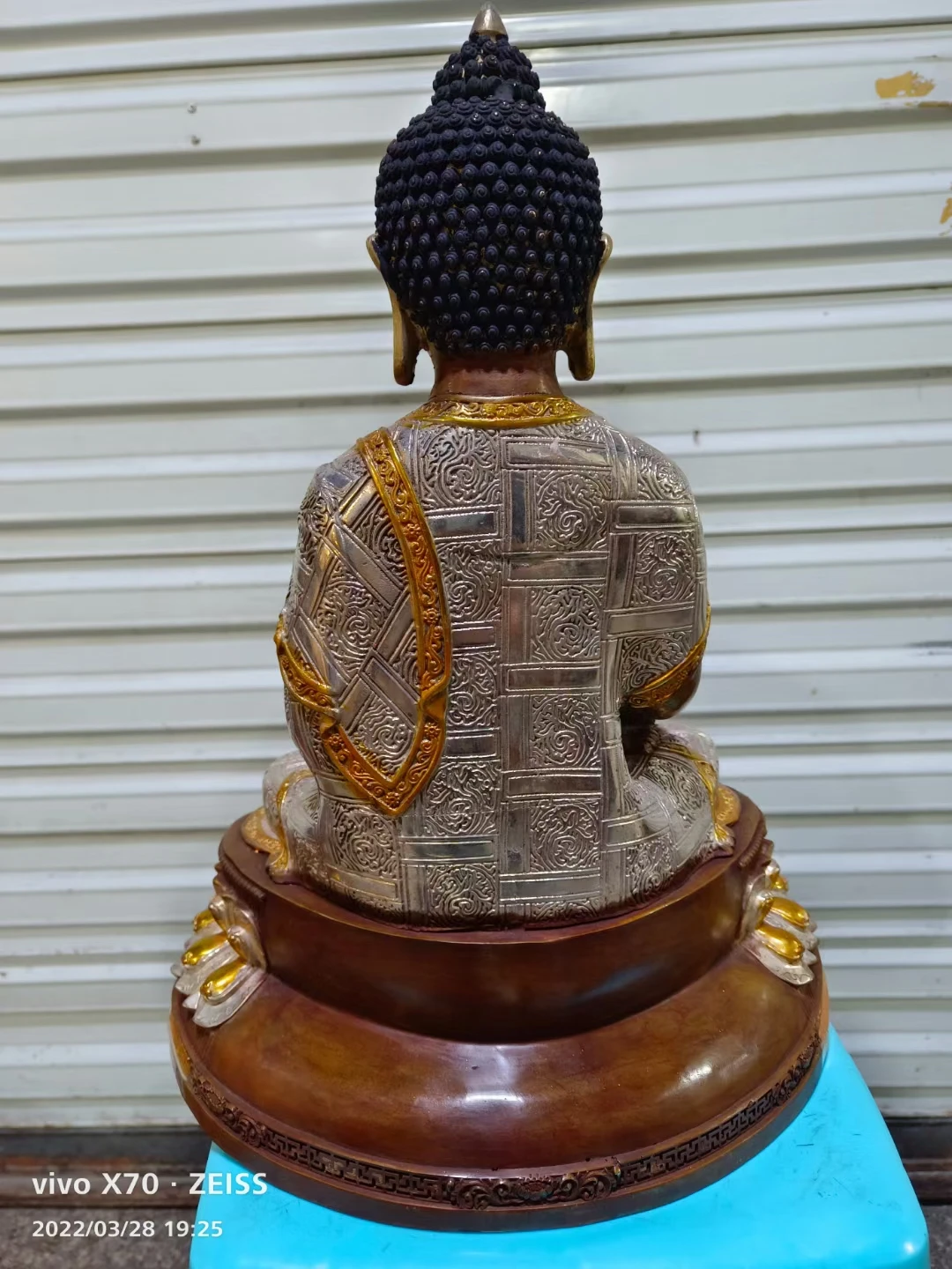 Wholesale Buddha statue # 45CM large gilding COPPER Shakyamuni Tathagata RU LAI Tibet temple family Altar efficacious Protection
