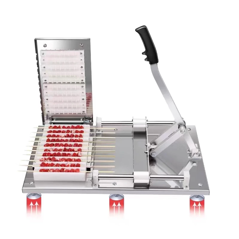 Manual skewer meat machine, lamb skewers, beef skewers, barbecue skewers, barbecue tool machine