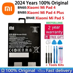 Batterie pour tablette Xiaomi, 100% d'origine, neuve, de haute qualité, pour Pad4 Pad 4 Plus Mipad 4 5 Plus 24.com, BN60 BN80 BN4E Xiao Mi