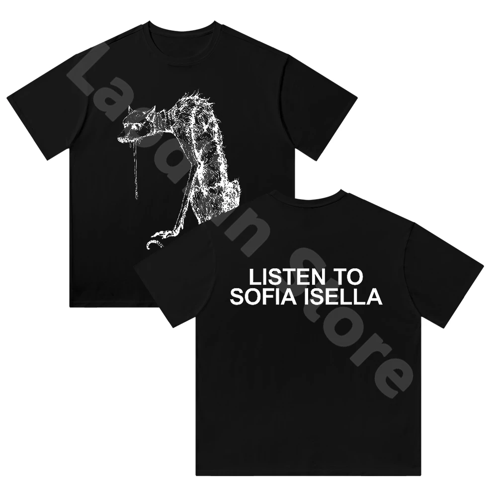 صوفيا إيسيلا القطن تي شيرت الشارع الشهير القطن قصير الأكمام مضحك تي شيرت عادية موضة Crewneck الأعلى Harajuku فريد تيز #6