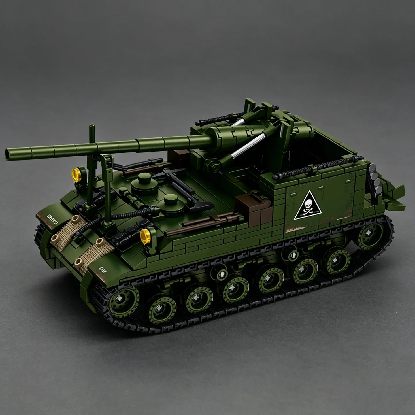 Artillery Model(Educational block set Self-Propelled Howitzer) U.S. M40 Self-Propelled Howitzer System Building Block
