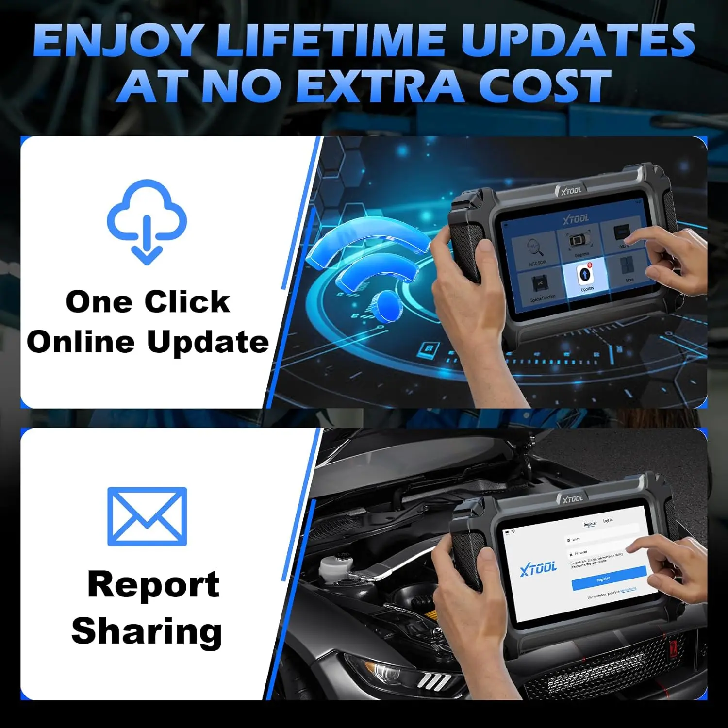 XTOOL D5 Obd2 الماسح الضوئي 5 نظام أداة مسح تشخيص السيارة السيارات الماسح الضوئي obd2 رمز القارئ يمكن FD 10 إعادة تعيين تحديث مجاني مدى الحياة