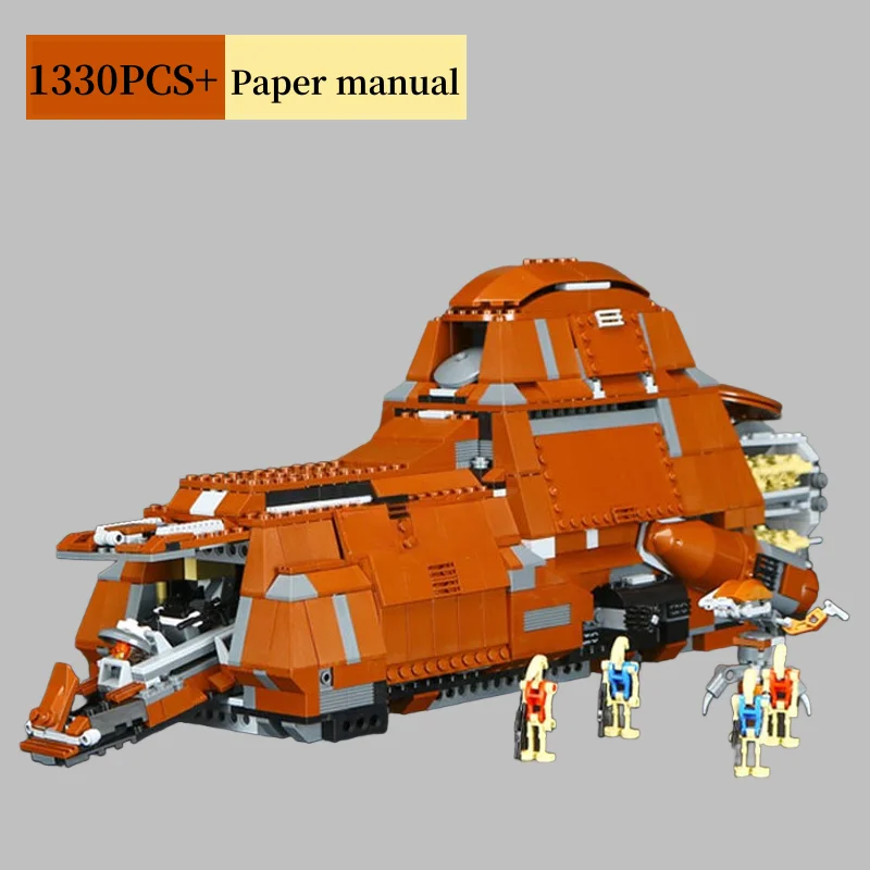 

1330PCS+7662 Transport Tank Trade Alliance MTT 05069 Transport Vehicle Assembly Building Block Model Children's DIY Toy Gift